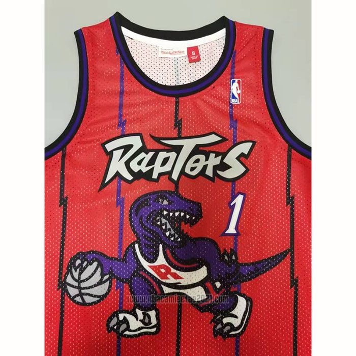 Camiseta Toronto Raptors Tracy McGrady #1 Mitchell & Ness 1998-99 Rojo